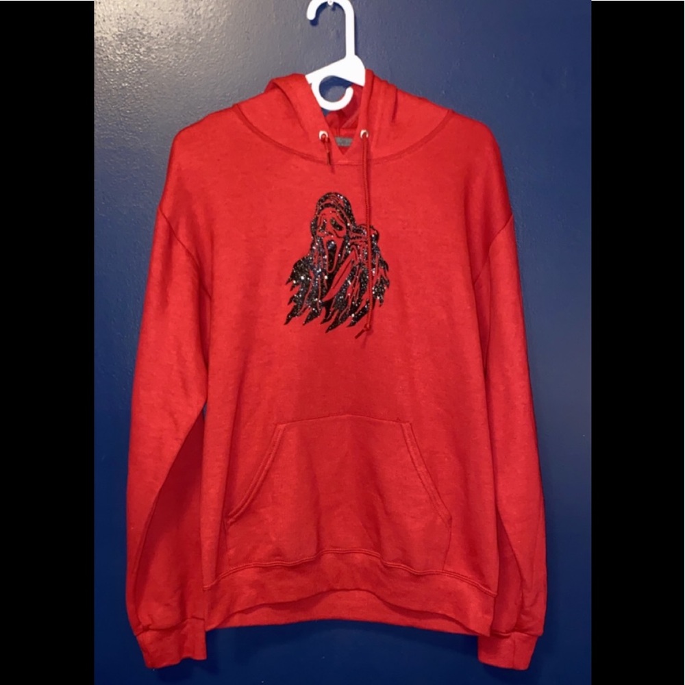Homemade!! Red ghostface hoodie, size small